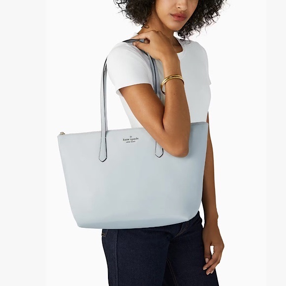 Kate Spade Kitt Nylon Large Tote Avalon Mist Like New - Picture 16 of 16